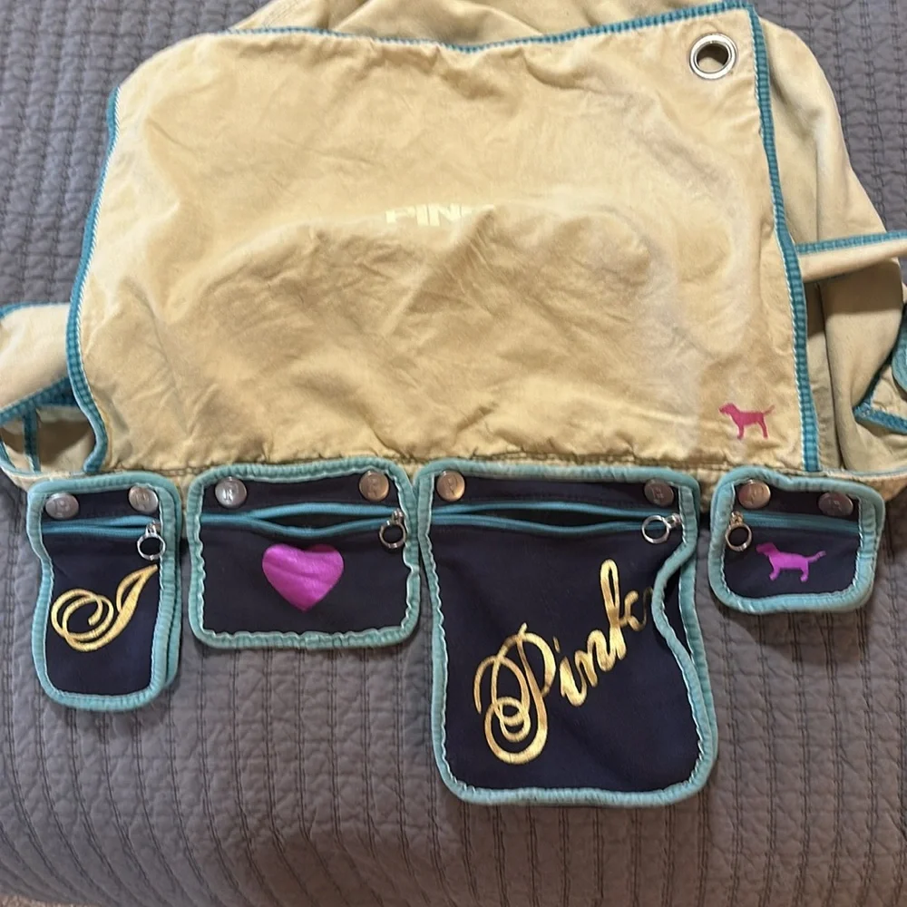 👠✈️🩴💄💋VINTAGE VICTORIA’S SECRET OVERNIGHT BAG W/4-snap in toiletries bags - Picture 6 of 16